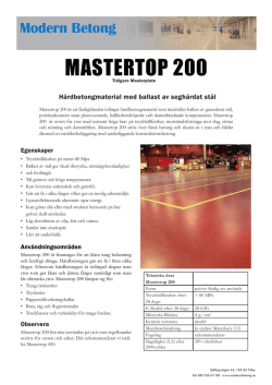 MASTERTOP 200 - Modern Betong