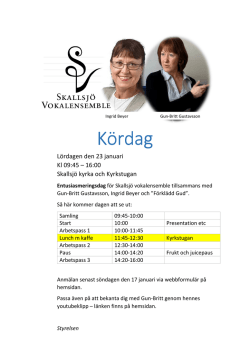 Kördag - Skallsjö Vokalensemble