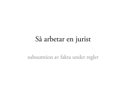 Så arbetar en jurist I