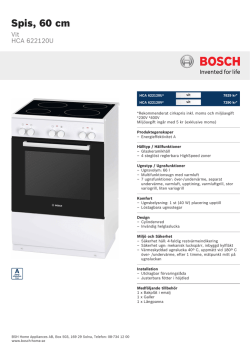 Bosch HCA 622120U