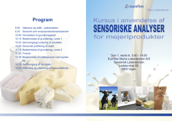 Sensorik kursus for Mejeribranchen d. 1. marts
