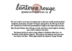 menu - Lanterne Rouge