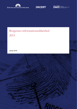 Borgernes informationssikkerhed 2015 (PDF-format) - DK-Cert