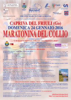 Maratonina del Collio - Gruppo Marciatori Gorizia