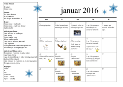 Månedsplan januar - MinBarnehage.no