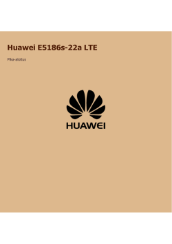 Huawei aloitusopas (PDF-muodossa) - 4G