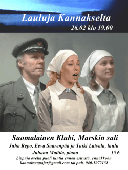 Lauluja Kannakselta - Tampereen Suomalainen Klubi
