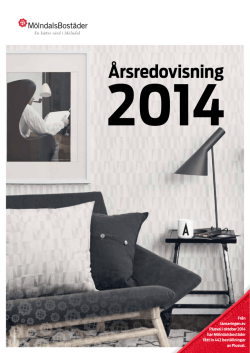 Mölndalsbostäder årsredovisning 2014