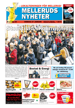 lokaltidningen f&ouml;r mellerud!