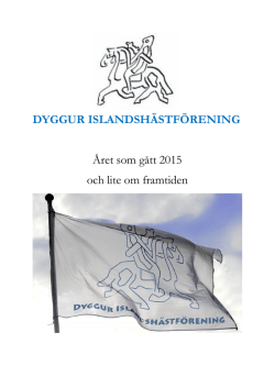 Årsberättelse - Dyggur Islandshästförening