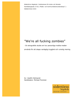 We`re all fucking zombies”
