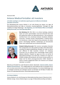 Antaros Medical fortsätter att investera