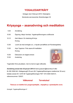 Kriyayoga – asanaövning och meditation