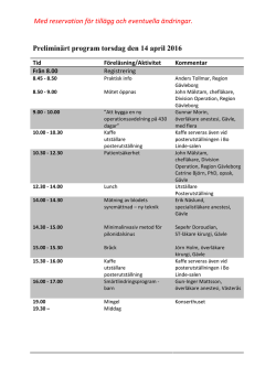Program för dagkirurgikonferensen