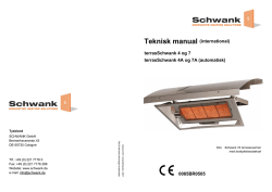 Installations- og brugervejledning – Schwank terrassevarmer