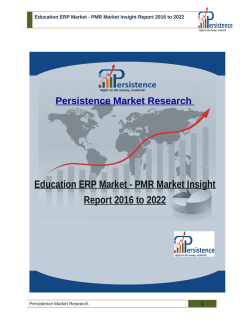 Education ERP Market - PMR Market Insight Report 2016 to 2022