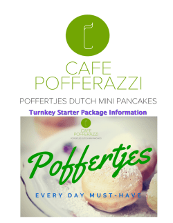 2016 Cafe Pofferazzi Poffertjes Turnkey Starter Package Info