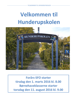 Velkommen til Hunderupskolen november 2015