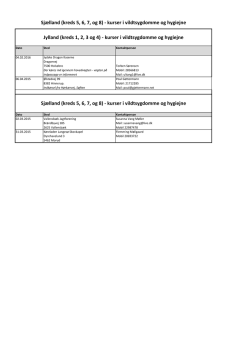 Sjælland (kreds 5, 6, 7, og 8) - kurser i vildtsygdomme og hygiejne
