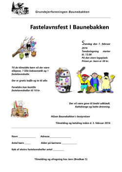 Fastelavnsfest I Baunebakken