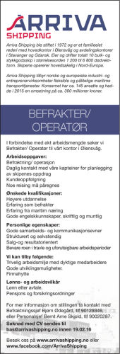 BEFRAKTER/ OPERATØR