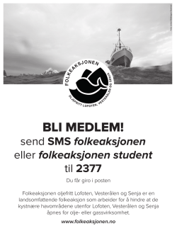 Plakat 2 - Folkeaksjonen oljefritt Lofoten, Vesterålen og Senja