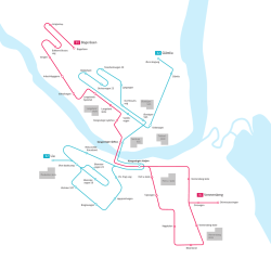 Tras&egrave;kart for bybuss Kongsvinger - Hedmark
