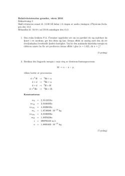 Räkneövning 3 - Course Pages of Physics Department