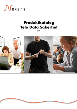 Produktkatalog Tele Data Säkerhet 2016
