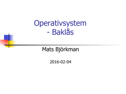Operativsystem - Baklås