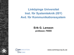 Linköpings universitet, ISY – Kommunikationsteknik och