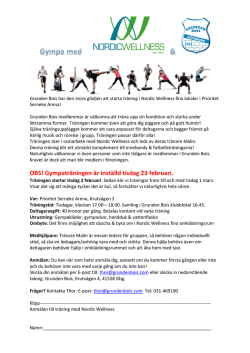 Gympa med Nordic Wellness & Grunden Bois!