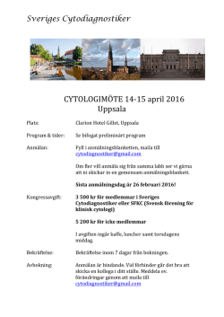 Inbjudan - Sveriges Cytodiagnostiker