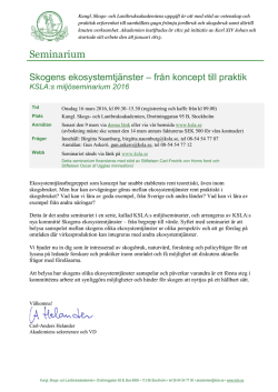 2016-03-16 Inbjudan Skogens ekosystemtjänster