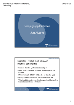 Terapigrupp Diabetes Jan Alvång