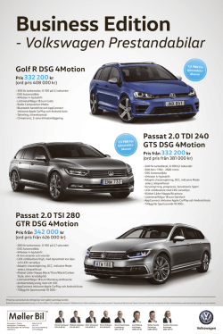 Business Edition - Volkswagen Prestandabilar Golf R