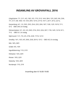 INSAMLING AV GROVAVFALL 2016
