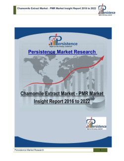 Chamomile Extract Market - PMR Market Insight Report 2016 to 2022