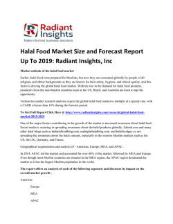 Halal Food Market Report To 2019: Latest Report Available By Radiant Insights, Inc