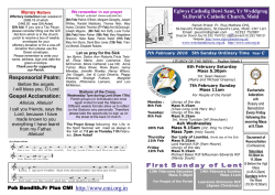 St. David's Catholic Church Bulletin (Feb 7, 2016)