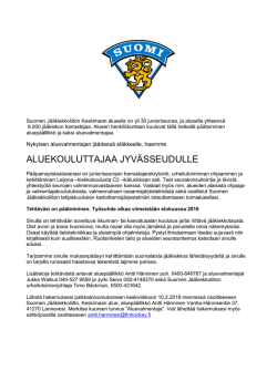 Aluekouluttaja - Suomen Jääkiekkoliitto