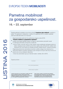 ETM za občine - Evropski teden mobilnosti
