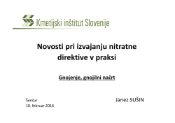 Nitratna direktiva-gnojenje in gnojilni nacrt