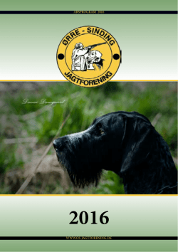 Årsprogram 2016 - Ørre-Sinding Jagtforening
