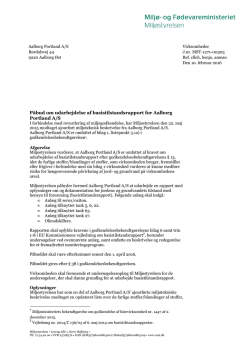 afgørelse om basistilstandsrapport, Aalborg Portland
