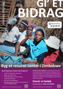Byg et resurse center i Zimbabwe