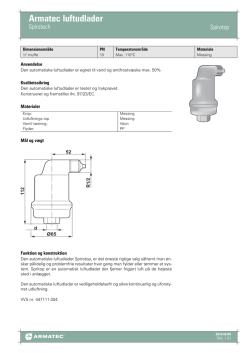 ProduktbladProduktfil Armatec luftudlader