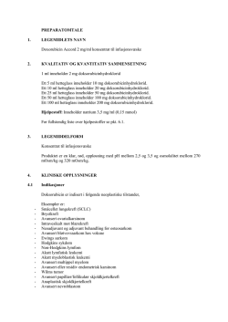 PREPARATOMTALE 1. LEGEMIDLETS NAVN Doxorubicin Accord 2