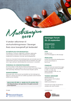 Invitasjon til Matbransjen 2016