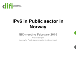 new regulations for use of IPv6 in the Public sector